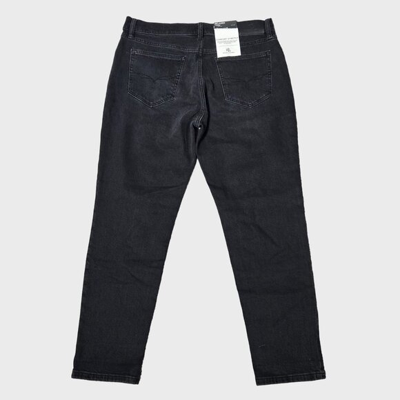 Lauren Ralph Lauren Relaxed Tapered Ankle Jeans Empire Black Wash NWT - Picture 8 of 13